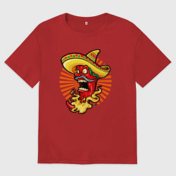 Мужская футболка оверсайз Огненный перчик