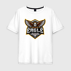 Футболка оверсайз мужская Eagle team, цвет: белый