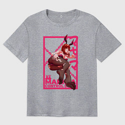 Мужская футболка оверсайз Кролик Макима - Человек бензопила