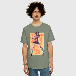 Футболка оверсайз мужская Momo Ayase, цвет: авокадо — фото 2