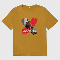Футболка оверсайз мужская Vermintide 2 - Markus Kruber из Warhammer, цвет: горчичный