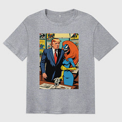 Мужская футболка оверсайз Девушка симбиот - медовая ловушка для Дональда Тра