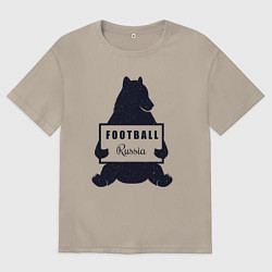 Футболка оверсайз мужская Bear football, цвет: миндальный