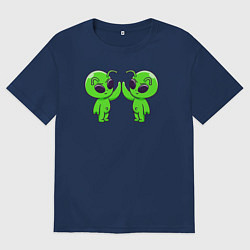 Мужская футболка оверсайз Пришелец дай пять