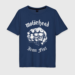 Футболка оверсайз мужская Motorhead - iron fist, цвет: тёмно-синий