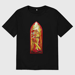 Мужская футболка оверсайз Космодесантник в арке