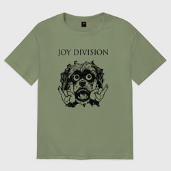 Футболка оверсайз мужская Joy Division - rock dog, цвет: авокадо