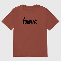 Мужская футболка оверсайз Love Микки - для пары