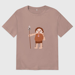 Мужская футболка оверсайз Пещерный человек