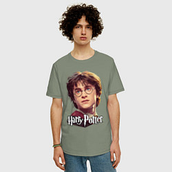 Футболка оверсайз мужская Harry Potter wizard, цвет: авокадо — фото 2