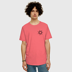 Футболка оверсайз мужская Мое солнце - из парного набора, цвет: коралловый — фото 2