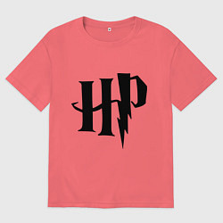 Мужская футболка оверсайз Гарри Поттер - логотип