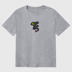 Мужская футболка оверсайз Ночная фурия пара для дневной