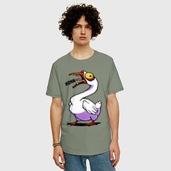 Футболка оверсайз мужская Гусь - кряк, цвет: авокадо — фото 2