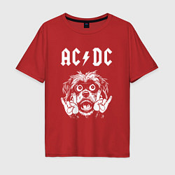 Мужская футболка оверсайз AC DC rock dog