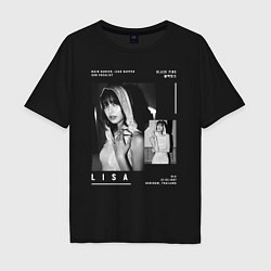 Футболка оверсайз мужская Lisa Blackpink, цвет: черный