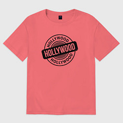 Футболка оверсайз мужская Hollywood vibe, цвет: коралловый