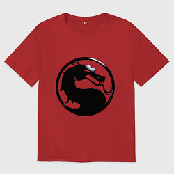 Мужская футболка оверсайз Смертельная битва - логотип