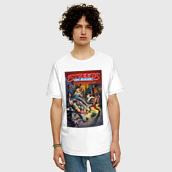 Футболка оверсайз мужская Обнаженный кулак - улицы ярости, цвет: белый — фото 2