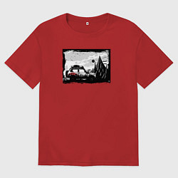 Мужская футболка оверсайз Дикая страна