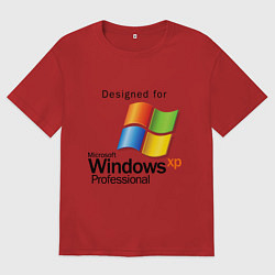 Мужская футболка оверсайз Предназначен для windows xp