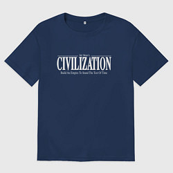 Мужская футболка оверсайз Civilization - global strategy