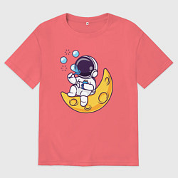 Мужская футболка оверсайз Космонавт и мыльные пузыри