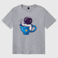Футболка оверсайз мужская Space coffee, цвет: меланж