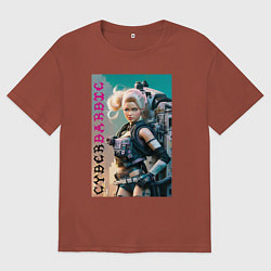 Мужская футболка оверсайз Cyber Barbie - ai art fantasy