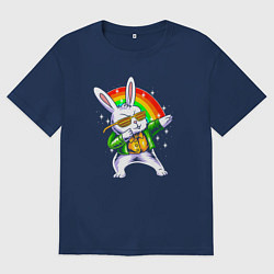 Мужская футболка оверсайз Rainbow rabbit