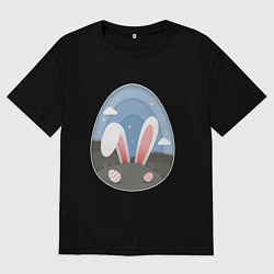 Мужская футболка оверсайз Яйцо с ушами