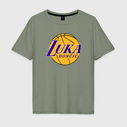 Футболка оверсайз мужская Luka Doncic Lakers, цвет: авокадо