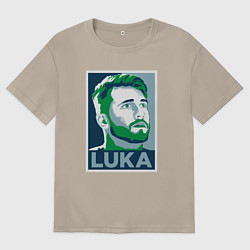 Футболка оверсайз мужская Luka Doncic obey, цвет: миндальный