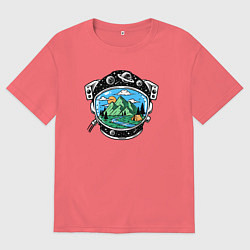 Мужская футболка оверсайз Space camp