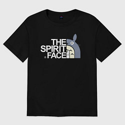 Футболка оверсайз мужская Tororo - the spirit face, цвет: черный