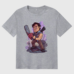 Мужская футболка оверсайз Зловещие мертвецы - Эш