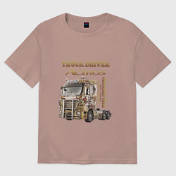 Мужская футболка оверсайз Мерседес дальнобойщик