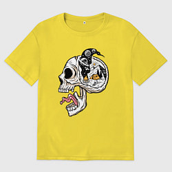 Мужская футболка оверсайз Космический кемпинг в голове