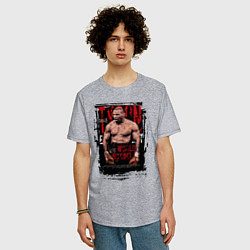 Футболка оверсайз мужская Майк Тайсон мировой бокс, цвет: меланж — фото 2