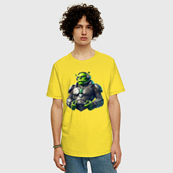 Футболка оверсайз мужская G2 esports team - cyber Shrek, цвет: желтый — фото 2
