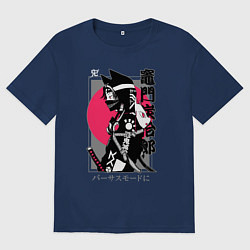 Мужская футболка оверсайз Клинок рассекающий демонов - самурай