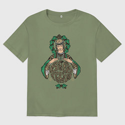 Мужская футболка оверсайз Славянская богиня Берегиня