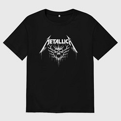 Футболка оверсайз мужская Metallica - crazy skull, цвет: черный