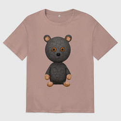 Мужская футболка оверсайз Плюшевый медведь игрушка