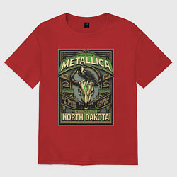 Мужская футболка оверсайз Metallica - North Dakota playbill