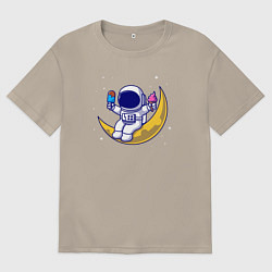 Мужская футболка оверсайз Космическое мороженое