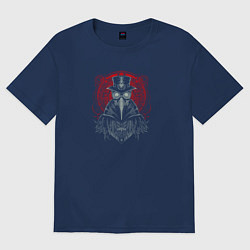 Мужская футболка оверсайз Чумной доктор в стиле стимпанк