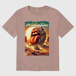 Мужская футболка оверсайз Rolling Stones - stylization of the logo