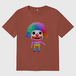 Мужская футболка оверсайз Cartoon clown colorful