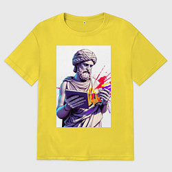 Мужская футболка оверсайз Античная статуя и граффити